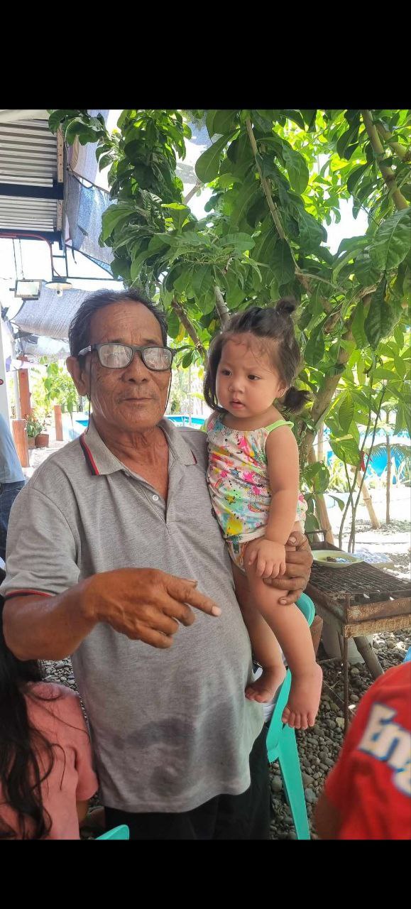 Grandpa and baby sister